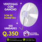 Ventosa con gancho metálico